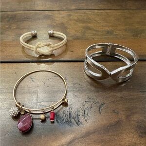 Elegant Gold and Silver Bracelet Set